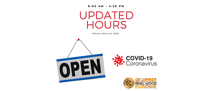 Updated Hours In Response to COVID-19