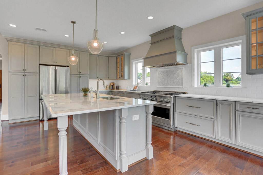 White kitchen cabinets in a Colorado Springs home