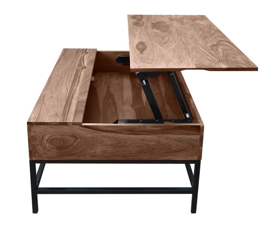 Lift top wood cocktail table