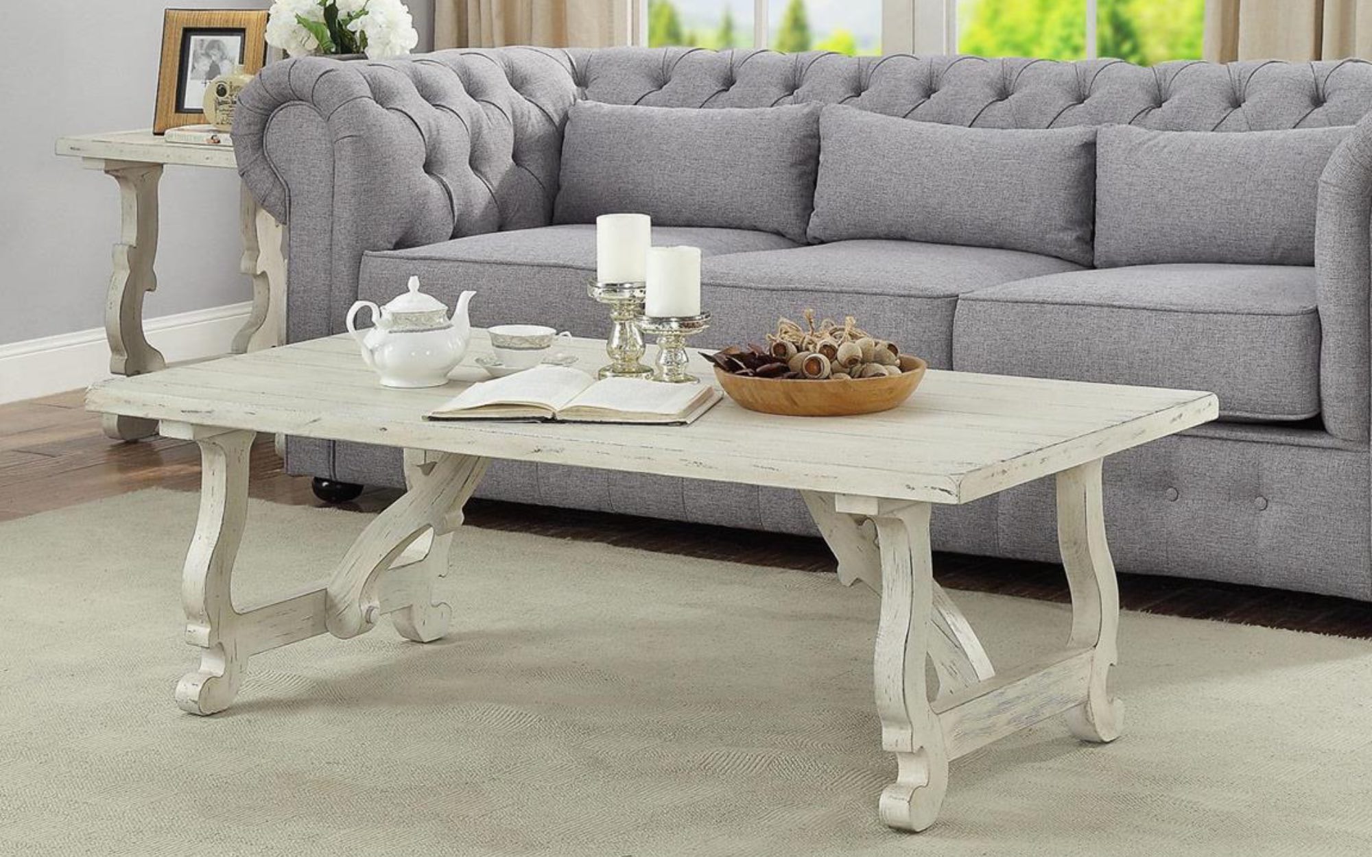 Beautiful wood cocktail table in a Colorado Springs living room