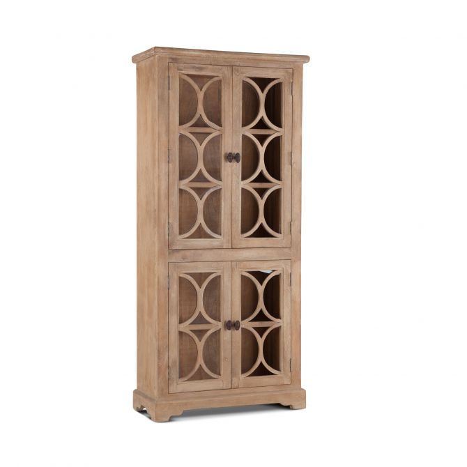 Tall accent cabinet with glass