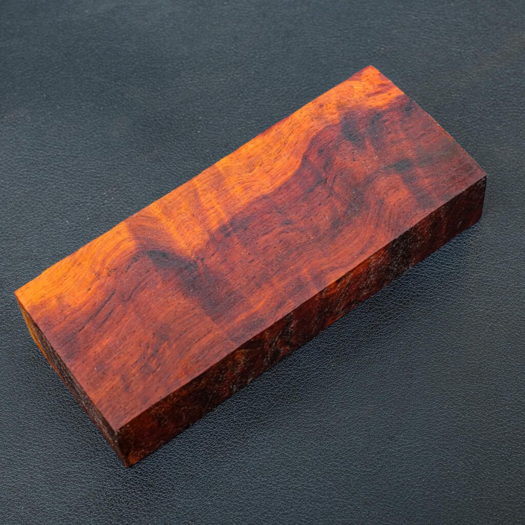 Sawn timber of padauk wood with a beautiful pattern in Colorado Springs