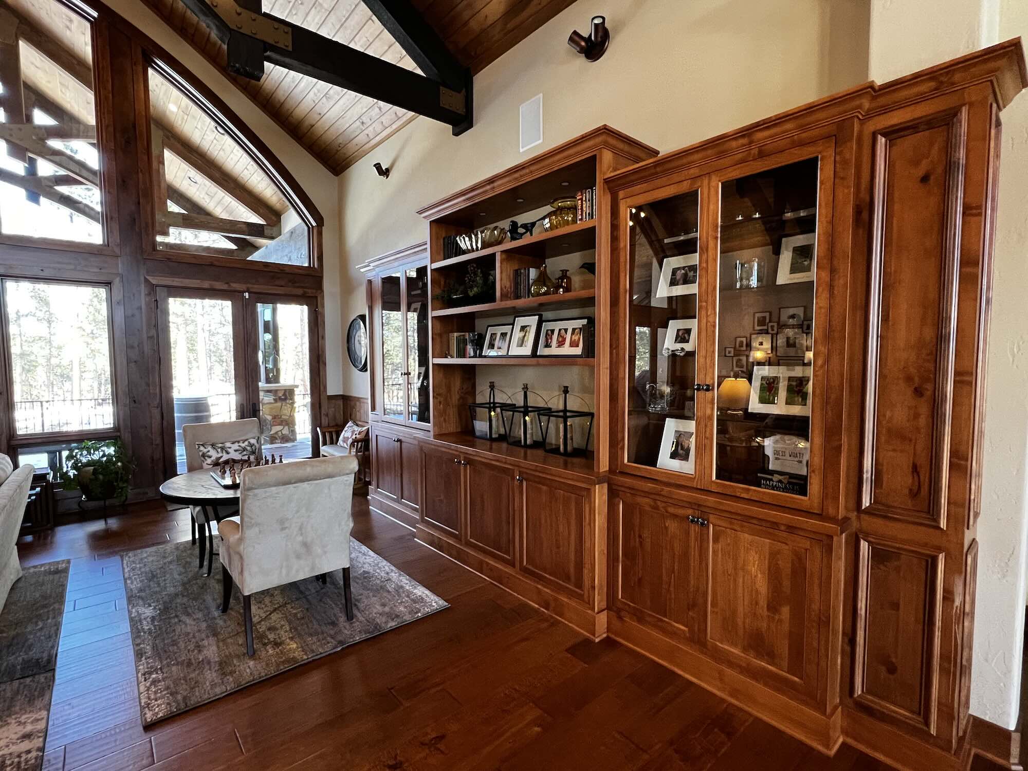 Custom cabinets in Colorado Springs home designed and created by CO Lumber & Real Wood Furniture