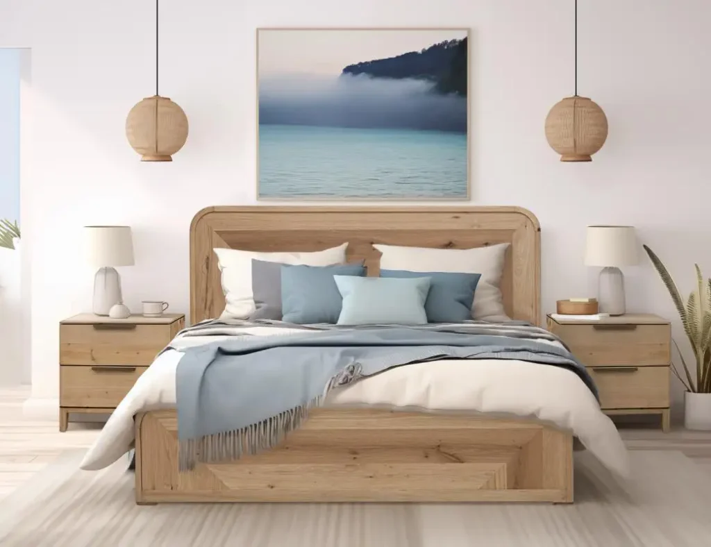 Modern wooden bedroom furniture set