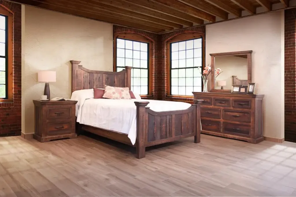 Rustic bedroom furniture set