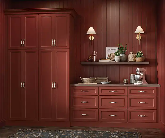 Wall cabinets in a kitchen 