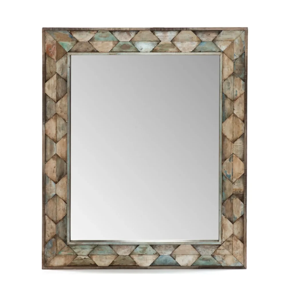 Ibeza reclaimed wooden mirror