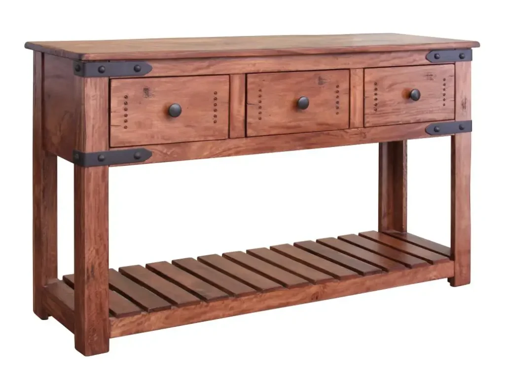 Real wood parota sofa table