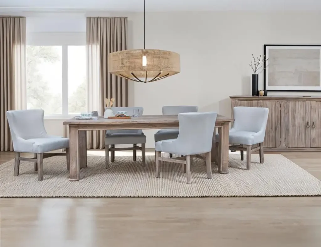 Aruba collection solid wood dining room table rectangular