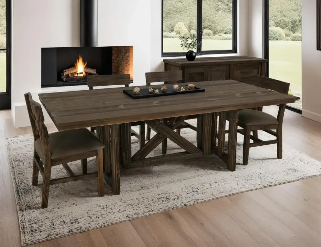 Dutton solid wood dining room table