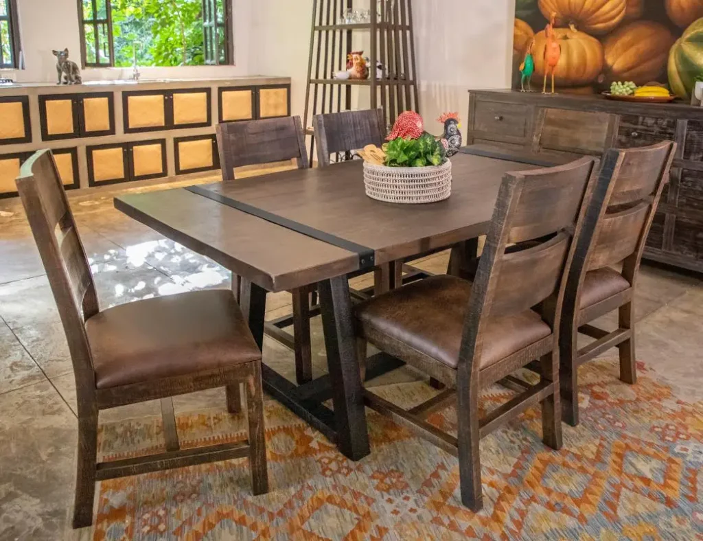 Urban solid wood dining room table