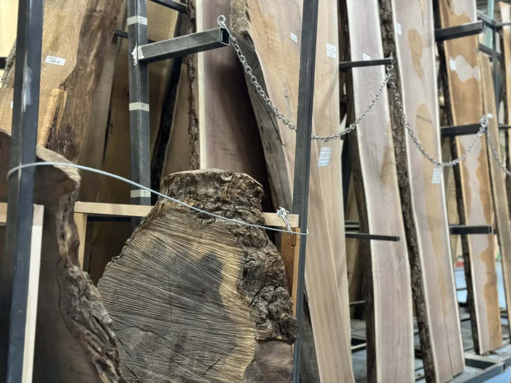 Different types of live edge lumber on sale in Colorado Springs