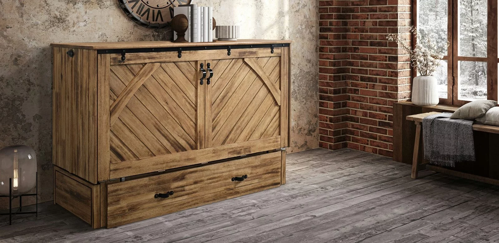 Murphy bed cabinet in a Colorado Springs home.