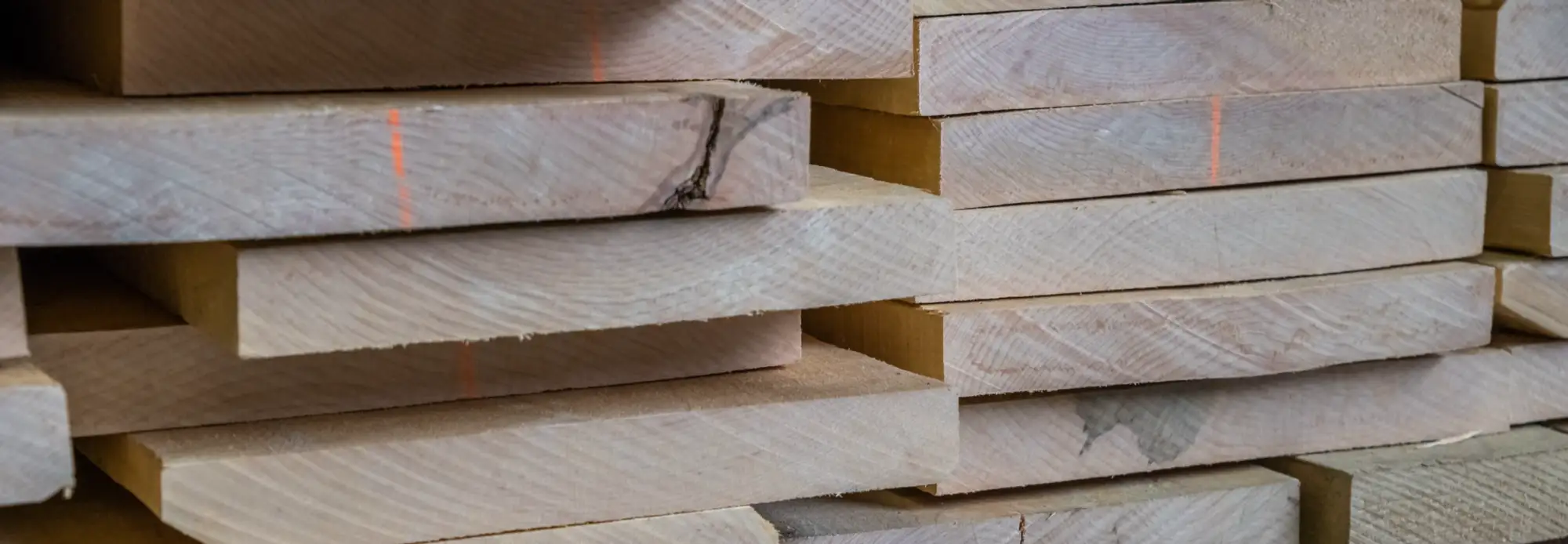 Hard maple lumber on a shelf at CO Lumber & Real Wood Furniture