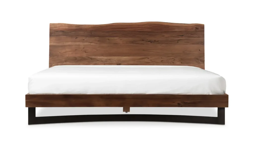 Live edge solid wood bed