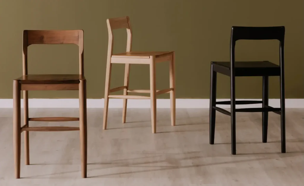 variety of wood bar stools A variety of real wood bar stools